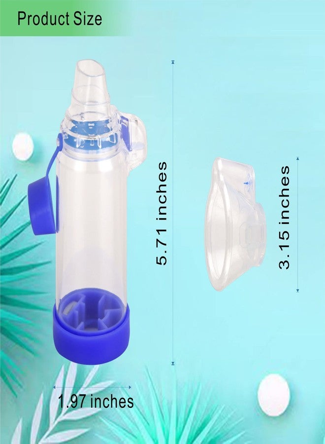 SAWOZU Inhaler Spacer for Kids and Adults, Soft Fit Mask, Portable and Lightweight, Suitable for Home and Travel – Nessi OTC Spacer (Blue/Kids) - Image 2