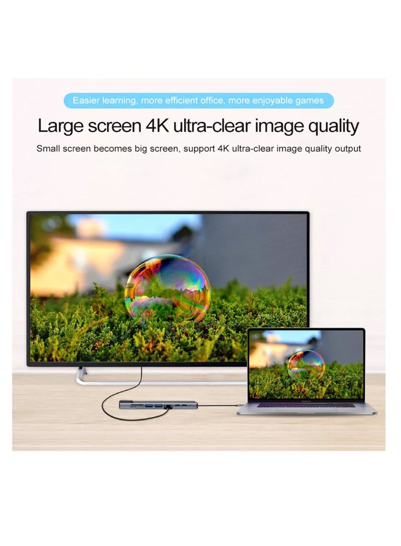 PROTECT 8-in-1 USB-C Hub | Multiport Adapter | 4K HDMI | 5Gbps | Fast Charging | Space Grey | Model: USBH8-1 - Image 3