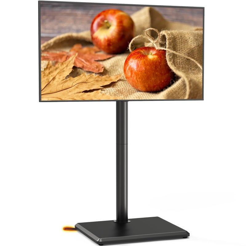 TVON Universal Floor TV Stand with Mount for Most 32-60 Inch TVs up to 88lbs, Height Adjustable TV Floor Stand with Wood Base for Space Saving, Tall Floor TV Stand for Bedroom, Corner & Living Room - Image 1
