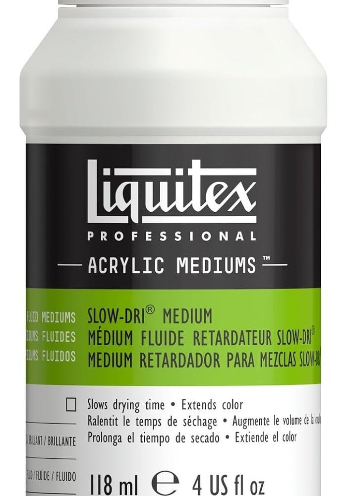 Liquitex Professional Slow-Dri Blending Medium, 4 Fl Oz (118 ml) - Extends Drying Time for Acrylics - Image 1