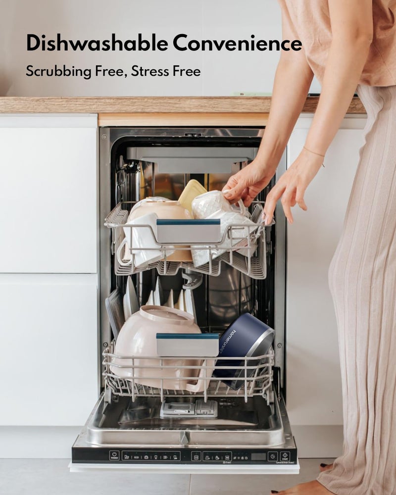 HomeRunPet Dog Bowls, Durable Dishwasher Safe Double Wall Metal Insulated Stainless Steel Food Water Bowls with Non-Slip Rubber Base, Ideal for Small Medium and Large Dogs (32oz, Navy) - Image 5