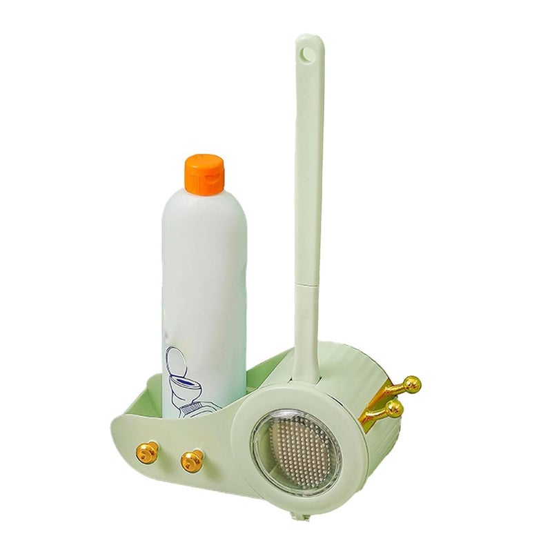 MVM Enterprise Wall Mounted Toilet Brush with Snail Shape Holder Toilet Cleaner Long Handle Cleaning Brushes for Bathroom Accessories
