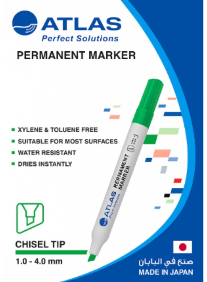 Atlas Green Permanent Marker Set of 12