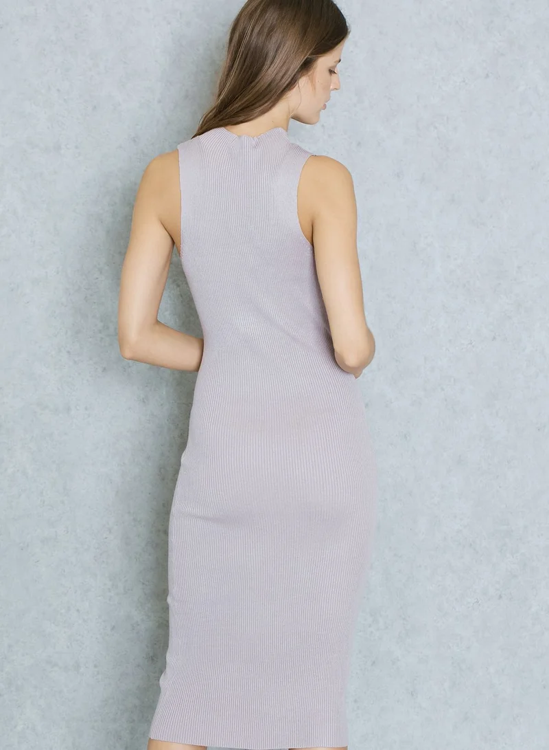 Missguided Round Neck Midi Dress