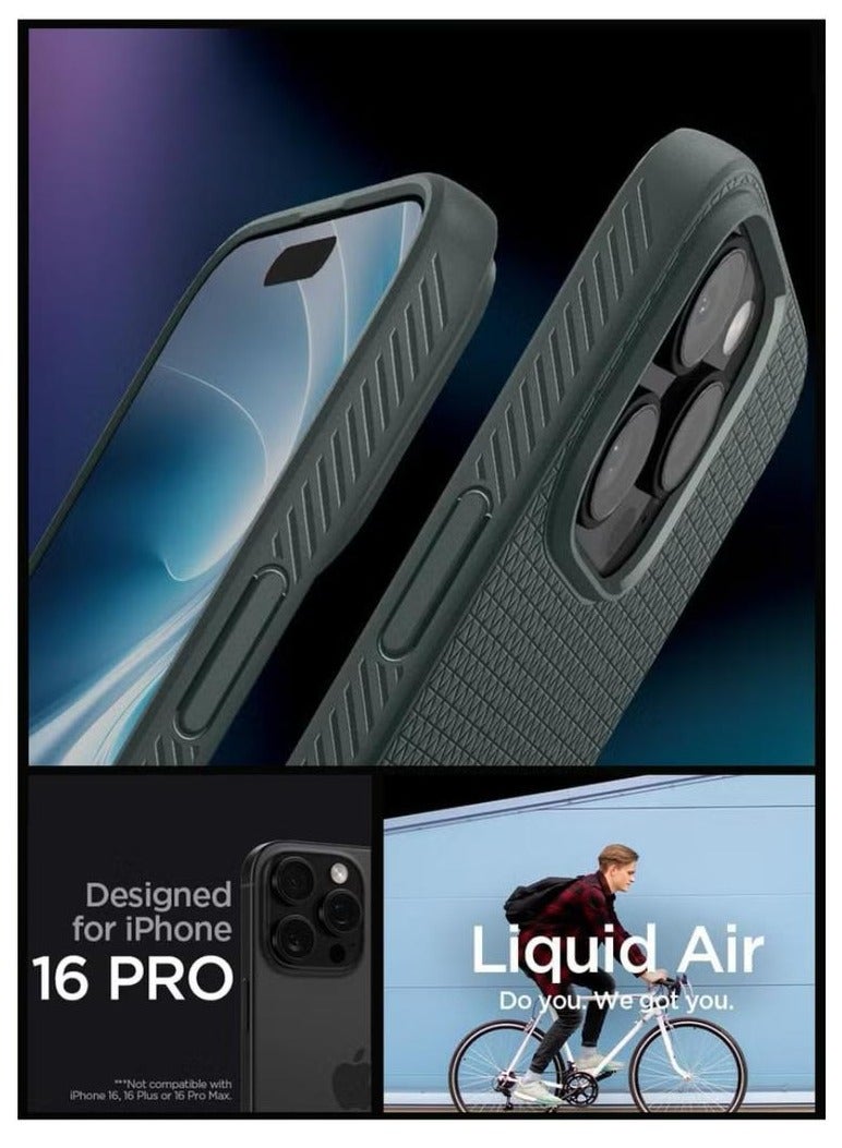 Spigen Liquid Air for iPhone 16 Pro Case Cover (2024) - Abyss Green - Image 2