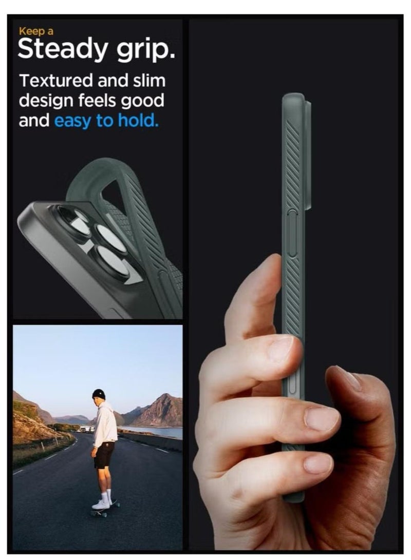 Spigen Liquid Air for iPhone 16 Pro Case Cover (2024) - Abyss Green - Image 4