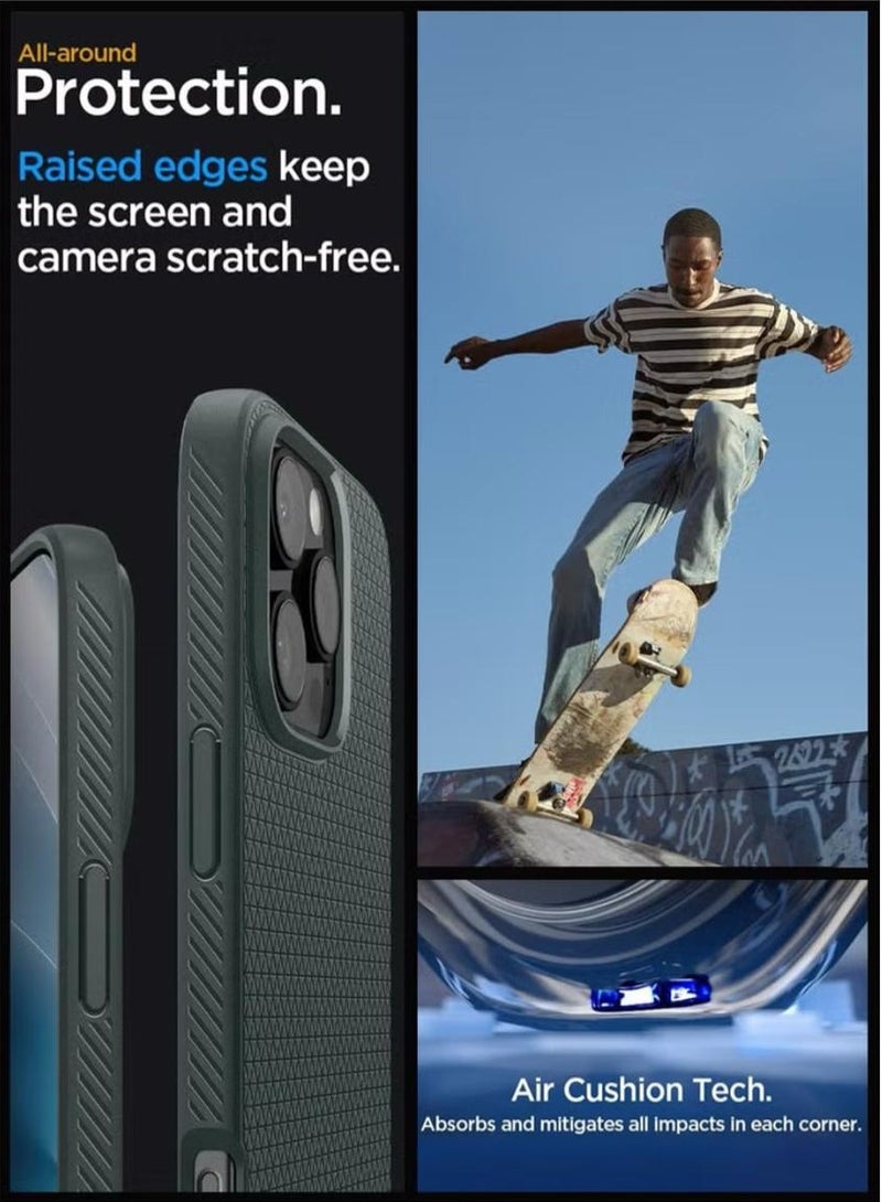 Spigen Liquid Air for iPhone 16 Pro Case Cover (2024) - Abyss Green - Image 5
