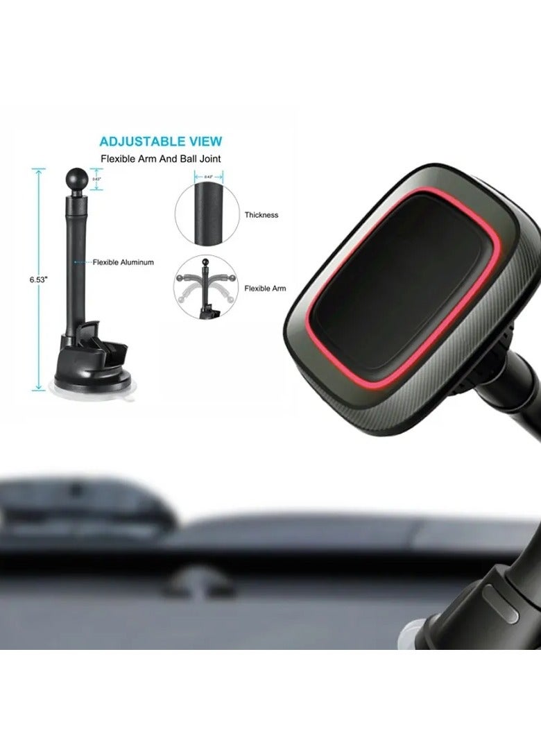 TIGER Universal Magnetic Car Mount – Strong Magnet Dashboard Phone Holder for All Smartphones, 360° Adjustable Car Phone Mount Stand with Anti-Slip Base, Secure Grip for iPhone, Samsung, Xiaomi, Huawei, More – With Retail Box Packaging Red - Image 5