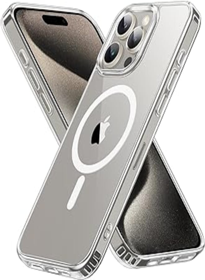 YoYoTech [Upgraded Build in N52 Magnets] Compatible for iPhone 15 Pro Max MagSAFE Case Supports Wireless Charging,Military-Grade Protection,Anti-Yellowing,Anti-Scratch,Slim Magnetic Case