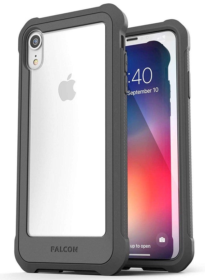 إنكاسد جراب حماية متين للغاية من ENCASED لهاتف iPhone XR مع مشبك حزام وواقي شاشة من الزجاج المقوى - متوافق مع هاتف Apple iPhone XR 6.1 بوصة (رمادي فالكون مع مشبك جراب) - Image 2