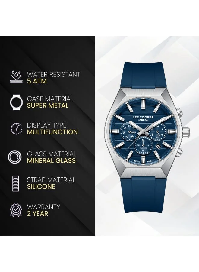 Lee Cooper  Men's Silicone MULTIFUNCTION Watch LC08388.399 - 41 mm for Men | Best Price UAE