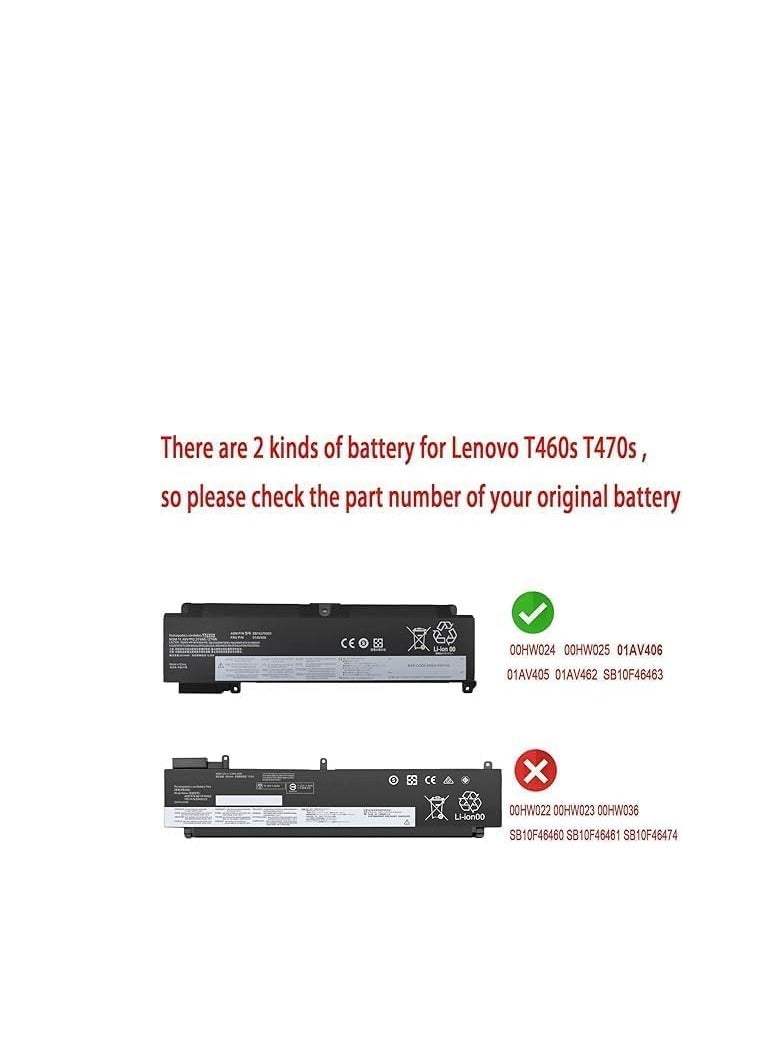 Terabyte بطارية 01AV406 متوافقة مع سلسلة Lenovo ThinkPad T460S T470S SB10J79003 01AV405 01AV462 00HW024 00HW025 00HW038 01AV407 01AV408 J79002 SB10K97605 SB10F46462 SB10F46476 - Image 2