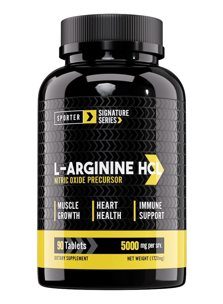 SPORTER L-Arginine 5000mg, 90 Tablets – Supports Endurance, Performance & Muscle Recovery, with B-Vitamins - Image 1