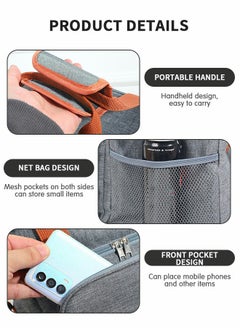 GROIC Portable Picnic Basket, Large Capacity Lunch Bag, Picnic Cooler Bag Insulated Picnic Basket, Picnic Cooler, Oxford Cloth Portable Outdoor Picnic Bag, Picnic Supplies, Camping Accessories  - Image 3