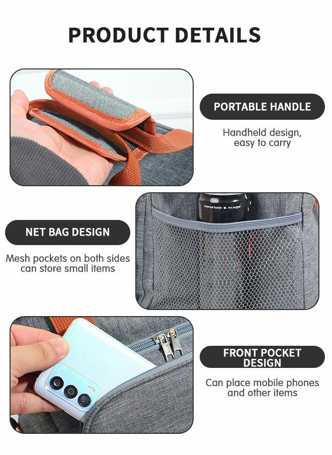 GROIC - Portable Picnic Basket, Large Capacity Lunch Bag, Picnic Cooler Bag Insulated Picnic Basket, Picnic Cooler, Oxford Cloth Portable Outdoor Picnic Bag, Picnic Supplies, Camping Accessories - Image 1