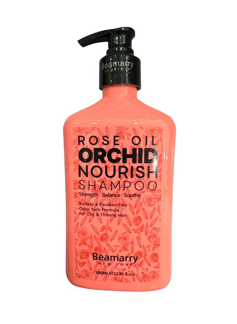 Beamarry New York ROSE OIL ORCHID NOURISH SHAMPOO 380ML - Image 1