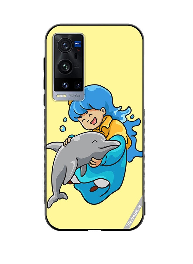 VR CREATIVE Protective Case Cover For Vivo X60 Pro Plus Blue Princess Design Multicolour - Image 1