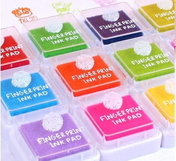 deziine DEZIINEFx 12pcs Ink pad Stamp Coloured Printing Art Craft ScrapBooking Craft Stamp Pad DIY Color for Rubber Stamps  - Image 3