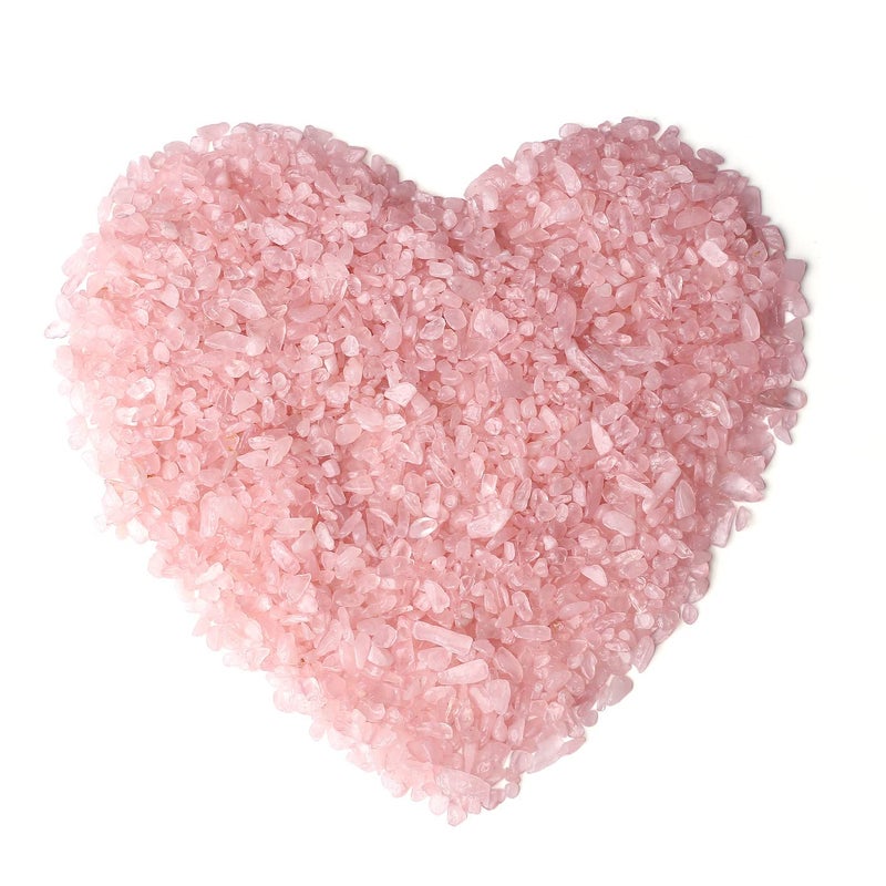 LAIDANLA 1lb1587oz Decorative Tumbled Gravel Pink Rose Quartz Crystals Chip Polished Bulk Natural Gem Aquarium Gravel Rocks Pebbles Fish Tank Gravel Vase Filler Succulents Terrarium Supplies