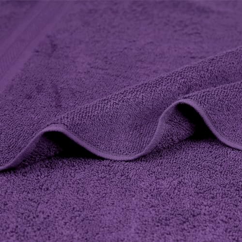 Trident Soft Comfort Air Rich Towels for Bath, 100% Cotton Towel, Super Soft, Highly Absorbent, 3 Pieces Towel Set, 500 GSM - Plum - Image 4