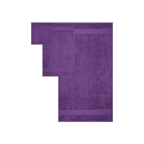 Trident Soft Comfort Air Rich Towels for Bath, 100% Cotton Towel, Super Soft, Highly Absorbent, 3 Pieces Towel Set, 500 GSM - Plum - Image 5