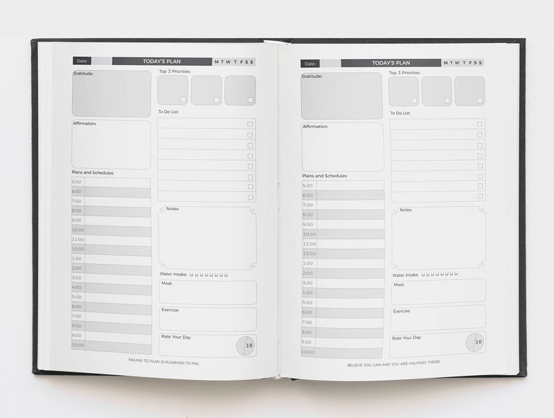 LAURET BLANC Daily, Weekly, Monthly Planner and Organizer, Habit Tracker, Gratitude and Affirmation Notebook Journal- A5 Size, 224 Pages, 90 GSM, Plan for 6 Months, Hardbound - Image 5
