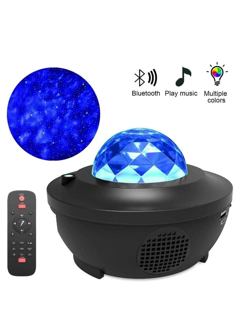 Generic - Star Light Projector Led Night Light, 2 In 1 Starry Light & Ocean Wave Projector With Remote Control 10 Colors Changing Music Player With Bluetooth Dimmable, Best Gift For Kids & Adults - Image 1