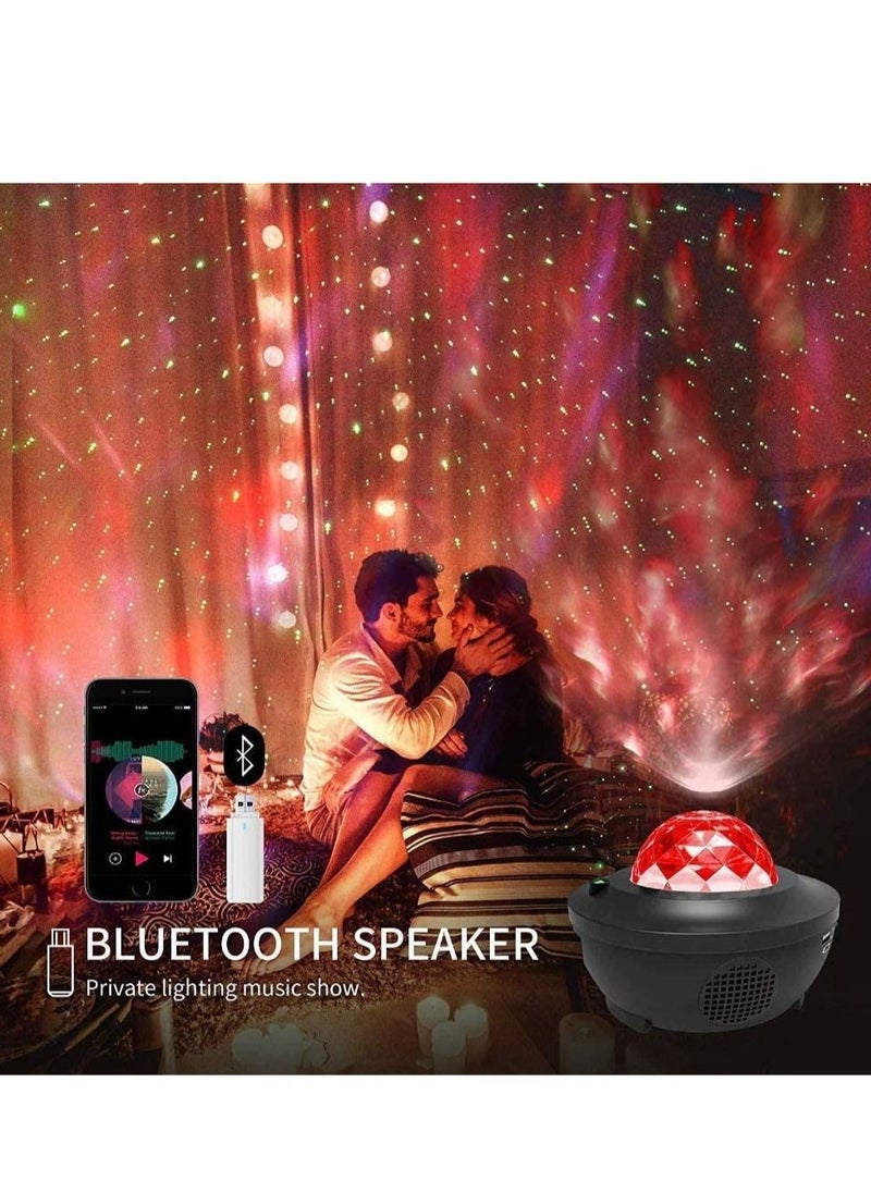 Generic - Star Light Projector Led Night Light, 2 In 1 Starry Light & Ocean Wave Projector With Remote Control 10 Colors Changing Music Player With Bluetooth Dimmable, Best Gift For Kids & Adults - Image 1