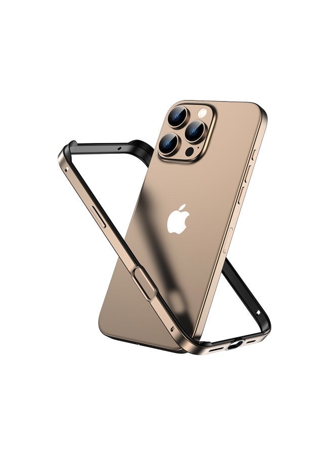 DRIP 📱💎✨Metal Frame Armor Case for iPhone 16 Pro (Desert Gold) 🟡 🛡️ Shockproof Aluminum Frame 💥 + Soft TPU Inner Cushion 💫 | 360° Full Protection | MagSafe Compatible 🧲 | Anti-Scratch ✨ | Slim Metallic Design ⚙️ | Premium iPhone Protective Cover 💎 | Drip Original Series 🔥 | Luxury Durable Armor 2025 🚀 - Image 1