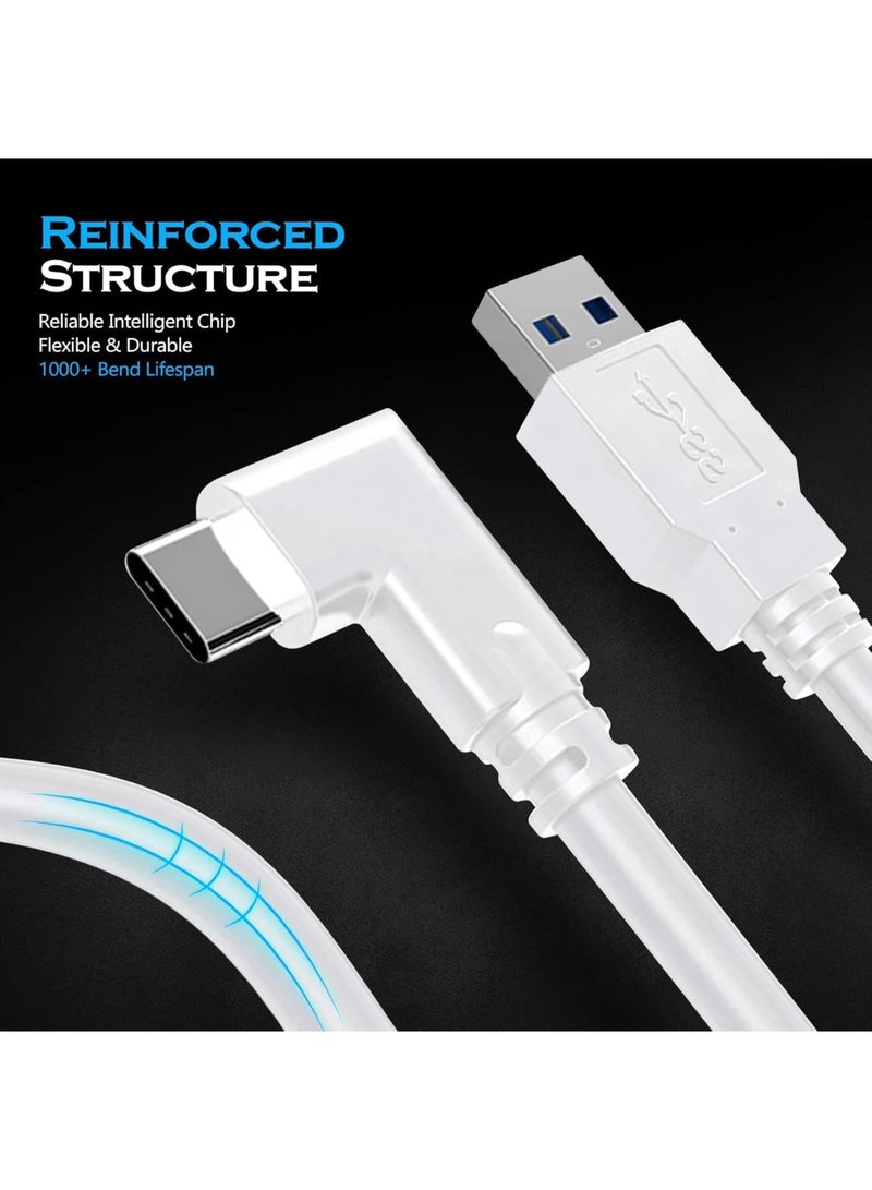 Zikra Link Cable for Oculus Quest 2 & Quest 1 for PC Gaming & Charging | High Speed Data Transfer & Fast Charger Cord 90 Degree Angled Type C USB3.2 Gen1 to USB Type A Power Cable (16ft/5M) - Image 3