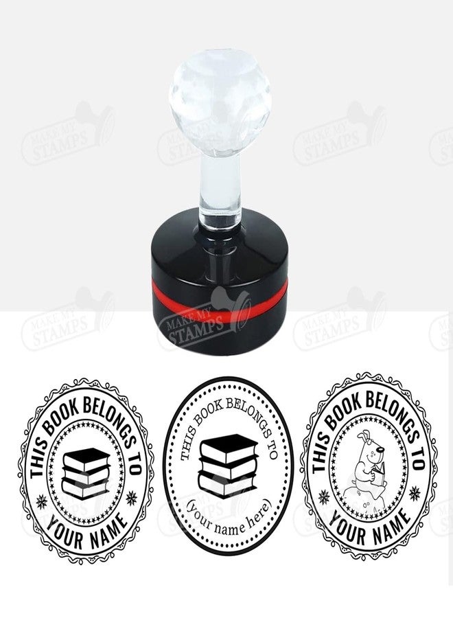 LRK Custom Self-Inking Round Rubber Stamp - Printer R 42mm Round Diameter - Multiple Ink Colors & Fonts - Image 1