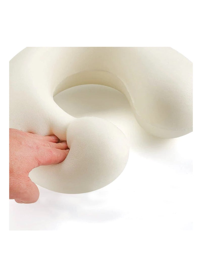 Excefore - Travel Portable Neck Pillow, Flying Head Pillow U-shaped Cute Cartoon Soft Sleeping Pillow Airplane Train Car Home Office - Image 1