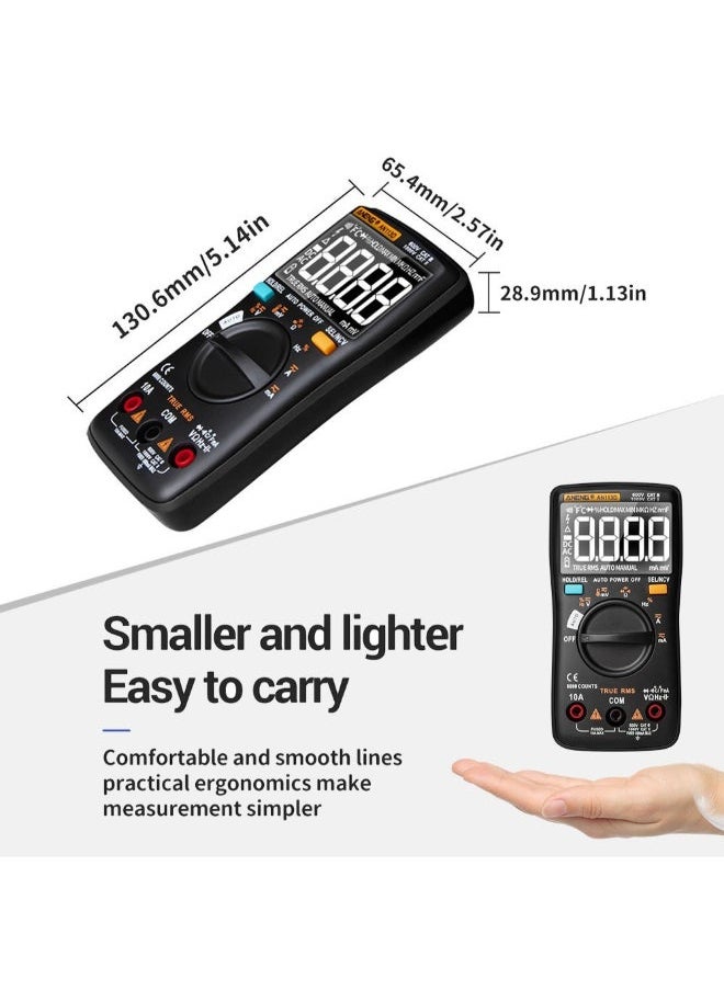 NIBEMINENT Automatic Range True RMS Digital Multimeter Clamp Meter Grey/Black 13.06 x 6.54 2.89centimeter  - Image 2