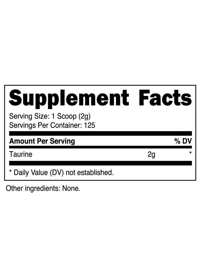 Nutricost مسحوق التورين 250 جرام - 125 حصة، 2000 ملغ لكل حصة - Image 2
