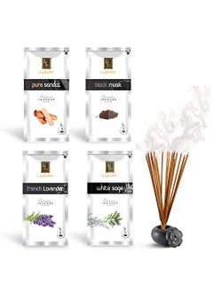 Zed Black Zed Black Luxury Premium Fragrance Incense Sticks Combo of 4 Different Fragrances for Aromatic Environment  - Image 1
