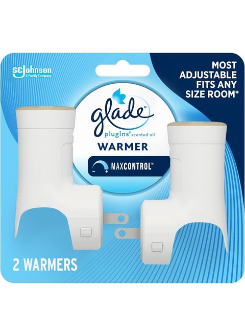 Glade PlugIns Air Freshener Warmer, Scented and Essential Oils for Home and Bathroom, Up to 50 Days on Low Setting, 2 Count