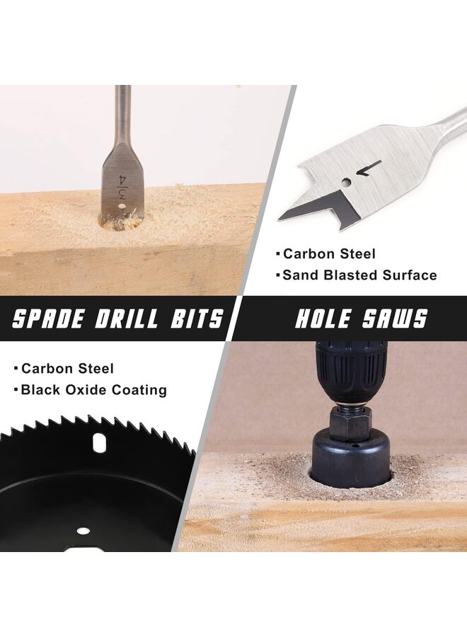 مجموعة رؤوس المثقاب، 246 قطعة رؤوس مثقاب للمثقاب اللاسلكي، مجموعة رؤوس مثقاب للخشب والمعادن والبناء والأسمنت ومجموعة رؤوس مفكات البراغي (أحمر) - Image 4