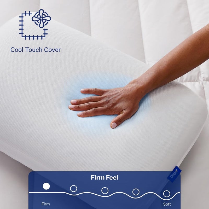 Casper Sleep Essential Cooling Foam Pillow, Standard Size â€“ Firm Memory Foam with Cooling Cover, Supports Side Sleepers, Breathable & Pressure-Relieving - Image 3