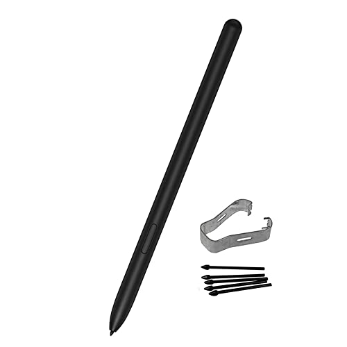 PCTC Galaxy Tab S8 Ultra S Pen Replacement for Samsung Galaxy S8 S8 Plus S8 Ultra (EJ-PT870BJEGUJ) Stylus Pen (WithoutBluetooth) + Tips/Nibs (Black) - Image 1