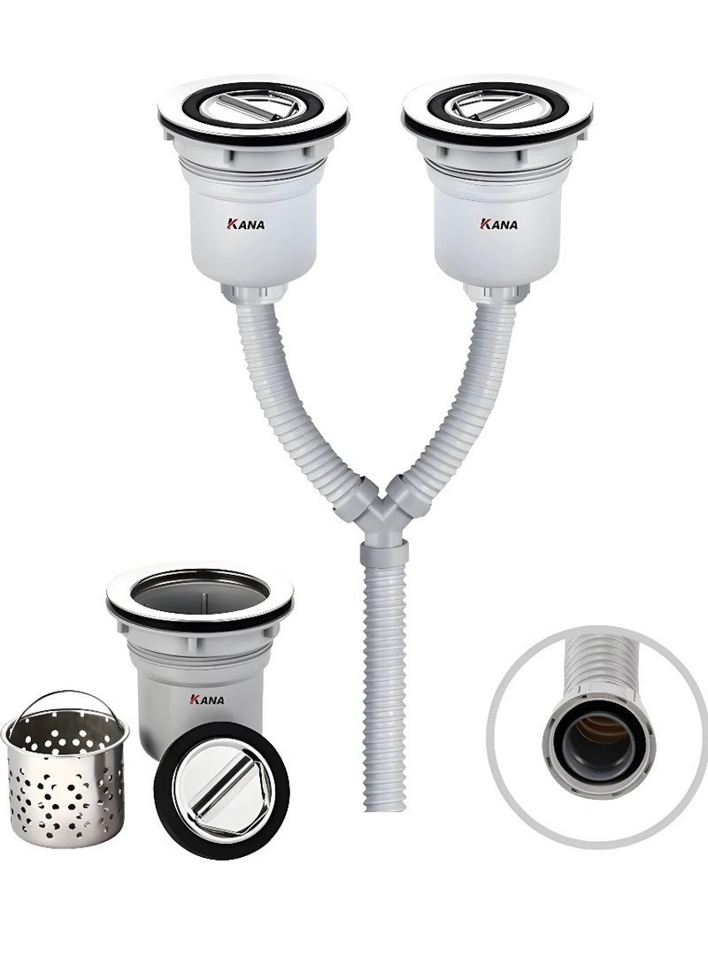 Kana Drainer with Sink hose for Two-sink kitchen - Image 1