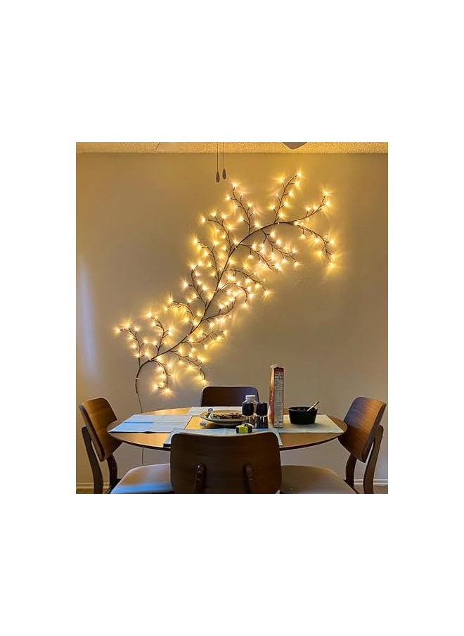 The Bros Lighted Willow Vine, Remote Control 8 Flash Model Twinkling Tree Wall Lights, 144 Leds Lighted Tree Branch Lights for Wall Corner, 6.5ft Flexible Enchanted Willow Vine for Living Room Bedroom  - Image 5