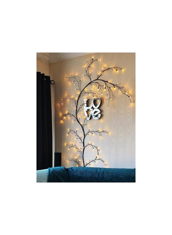 The Bros Lighted Willow Vine, Remote Control 8 Flash Model Twinkling Tree Wall Lights, 144 Leds Lighted Tree Branch Lights for Wall Corner, 6.5ft Flexible Enchanted Willow Vine for Living Room Bedroom  - Image 2
