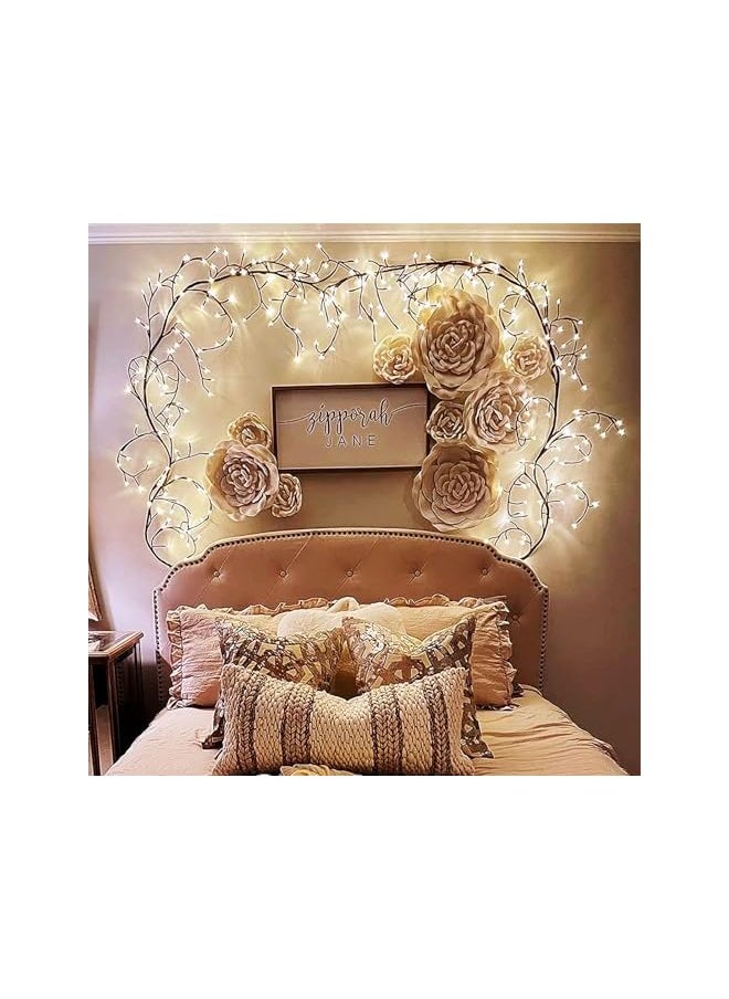 The Bros Lighted Willow Vine, Remote Control 8 Flash Model Twinkling Tree Wall Lights, 144 Leds Lighted Tree Branch Lights for Wall Corner, 6.5ft Flexible Enchanted Willow Vine for Living Room Bedroom  - Image 3