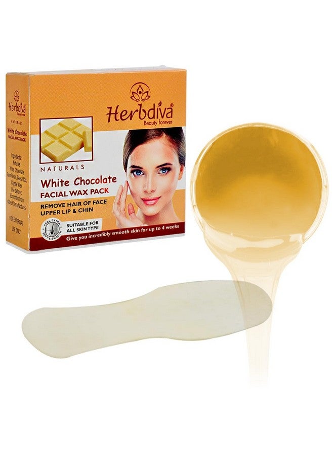 Herbdiva White Chocolate Facial Wax Pack 80gm, Silky Skin With The Sweet Delight of White Chocolate Infusion, Remove Hair Of Face Upper Lip & Chin, Suitable For All Skin Type - Image 4