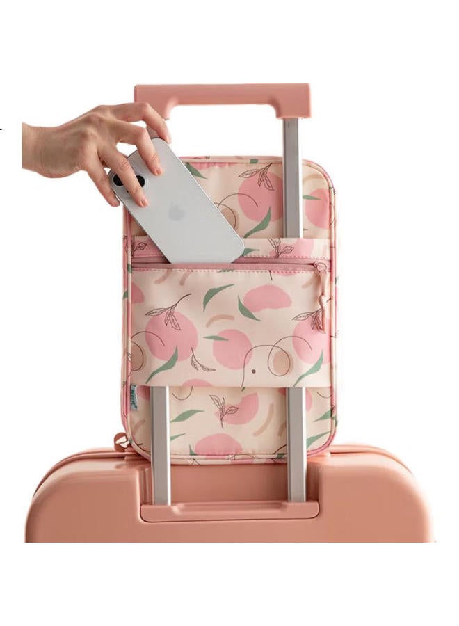 Sometimes Travel Shoe Storage Bag, Portable Handheld Luggage Organizer, Peach Pink - Image 2