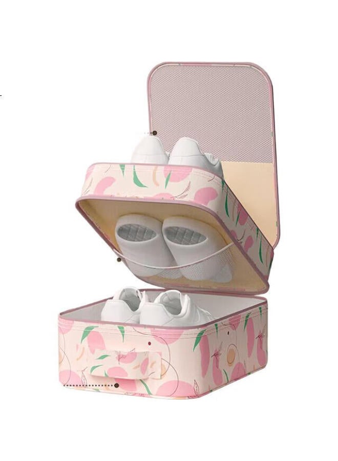 Sometimes Travel Shoe Storage Bag, Portable Handheld Luggage Organizer, Peach Pink - Image 3