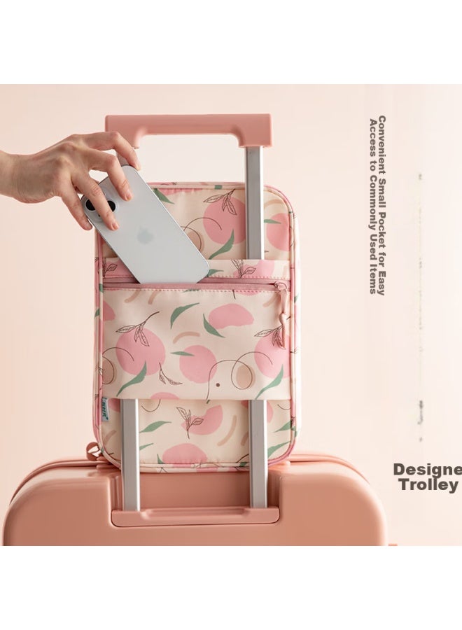 Sometimes Travel Shoe Storage Bag, Portable Handheld Luggage Organizer, Peach Pink - Image 4