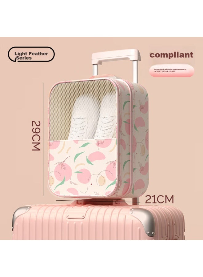 Sometimes Travel Shoe Storage Bag, Portable Handheld Luggage Organizer, Peach Pink - Image 2