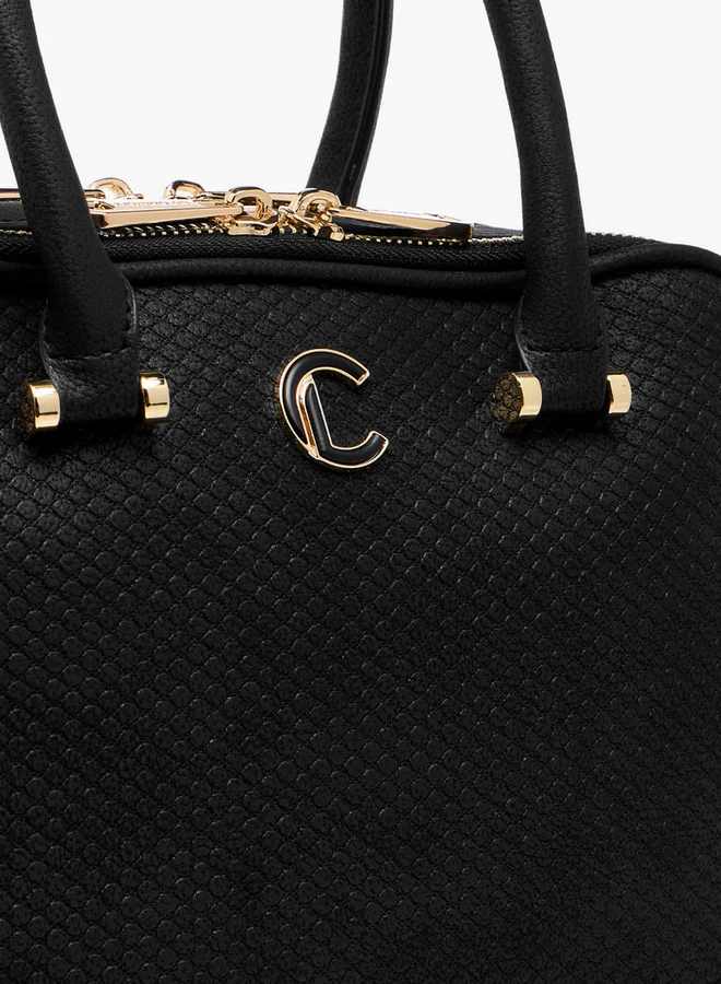 Le Confort Women's Quilted Tote Bag with Double Handle and Zip Closure