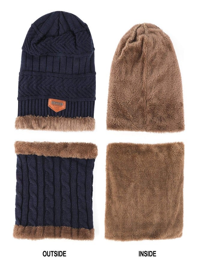 TAGVO Winter Beanie Hat Scarf Set Super Soft Fleece Inner Lining Great Warm, Stretchy Knit Beanie Cap Elastic Neck Warmer Snugly Fit for Outdoor Activities Daily Warmer for Men Women Adults Kids - Image 2